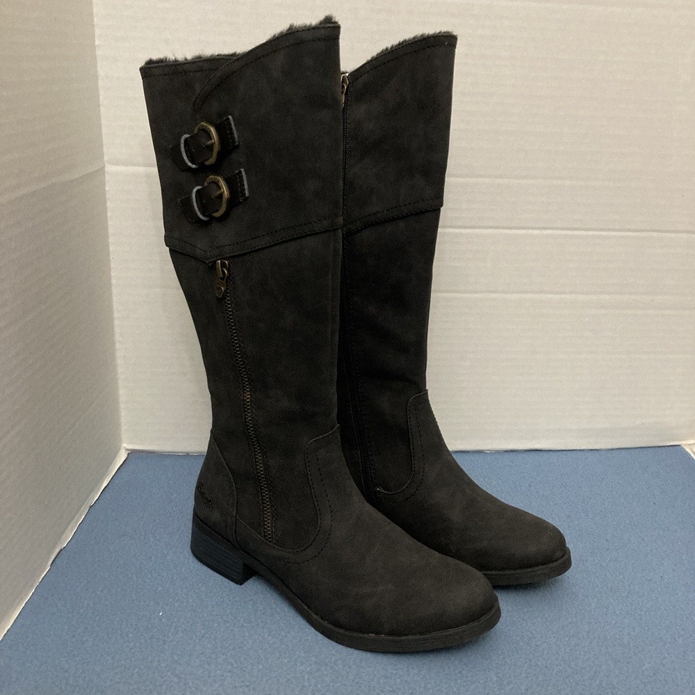 Blowfish Malibu Voss Black Prospector Slim Fit Boots w/Faux Fur Lining - SZ 8
